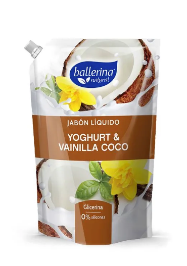 Jabón líquido yoghurt & vainilla coco de 750 ml BALLERINA